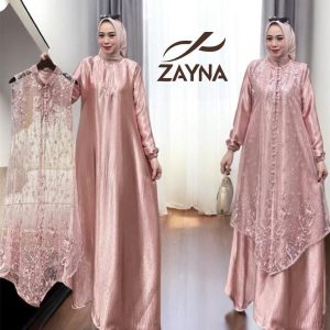 Gamis silk mix brukat